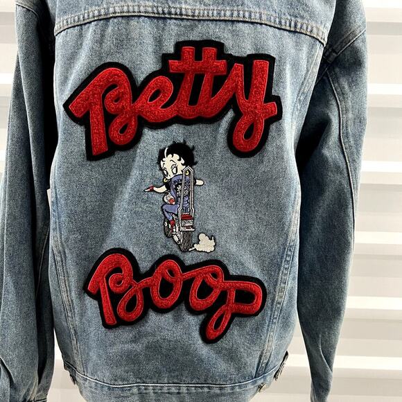 Betty Boop 1996 Vintage Denim Women's Jacket Size XL - Picture 4 of 6